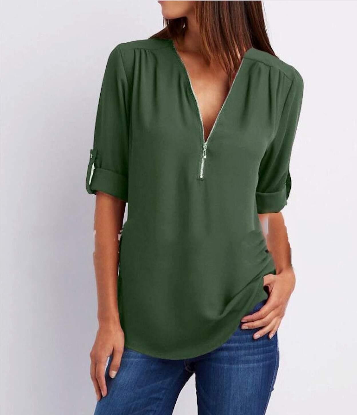 Womens V Neck Blouse